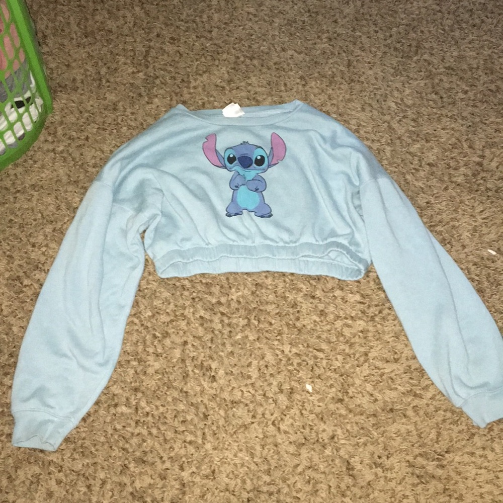 Disney stich cropped hoodie